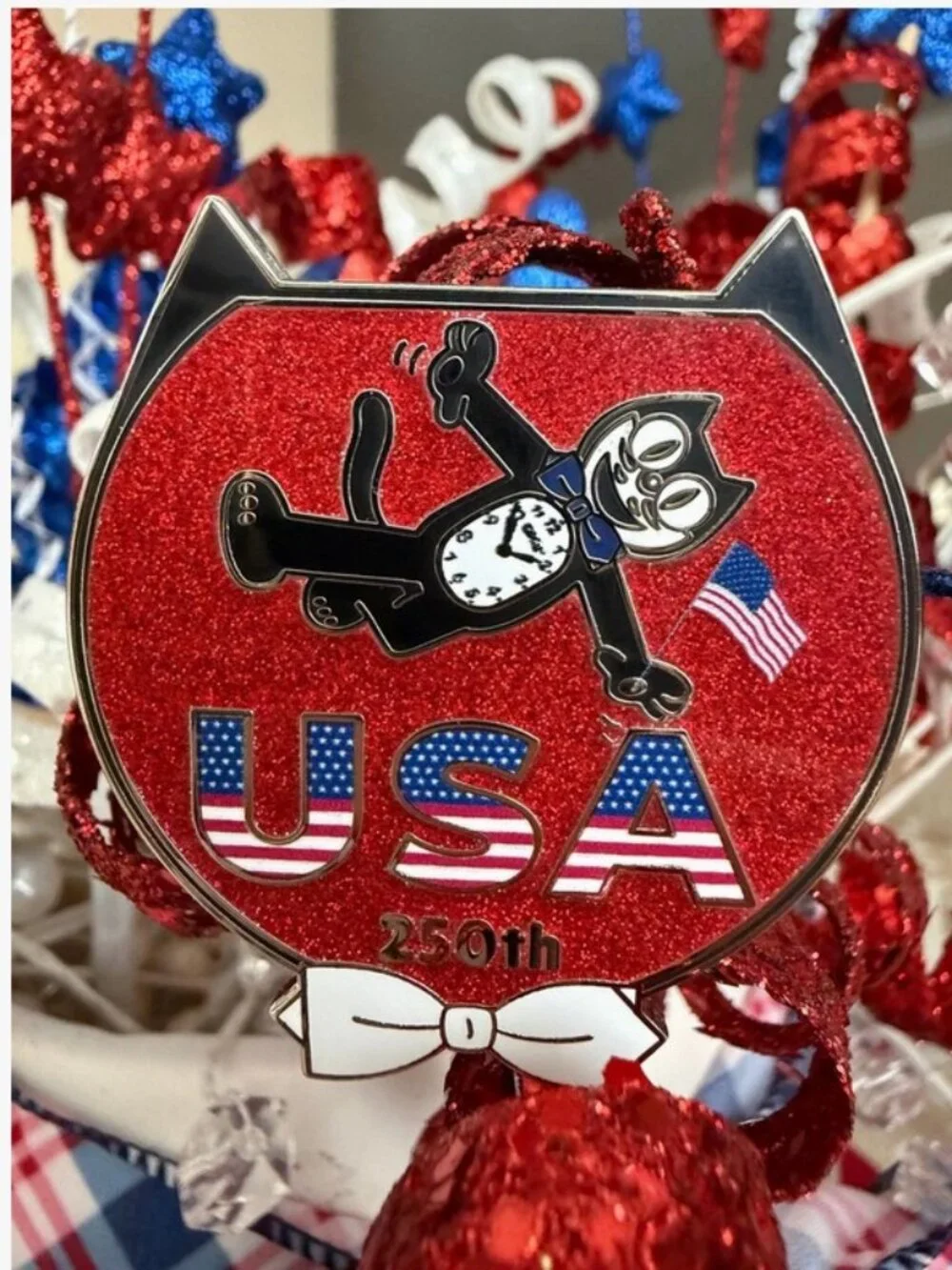 Kit-Cat Klock cat enamel style